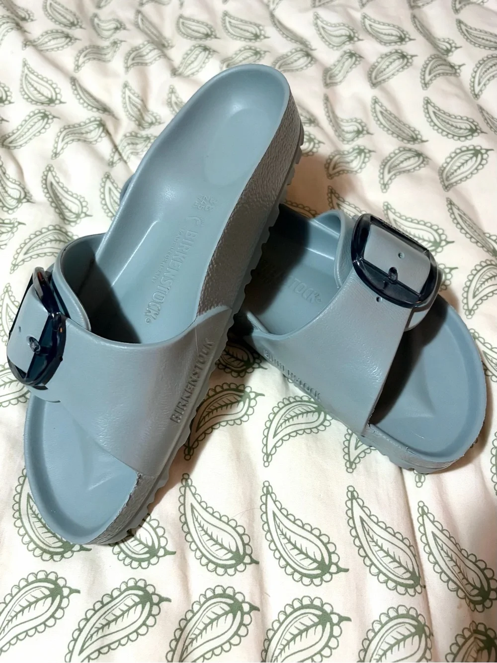 Birkenstock Women's Madrid Big Buckle Sandal Slide Sandals Sage Green 38